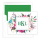 Watercolor Peony Monogram Folded Note Cards Image 4 of 7